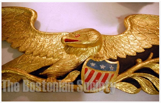 Wooden Eagle Stern Carving Nineteenth century 1914.0002.337 Object of the Month Revolutionary Spaces Museum collection