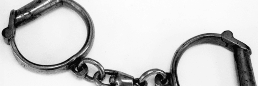 Manacles worn by Anthony Burns.