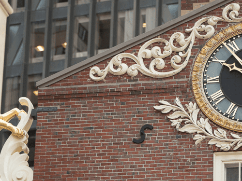 The roofline of the Old State House.