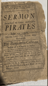 Object of the Month January 2023 - Benjamin Colman Sermon to Pirates