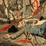 Close-up of two of the victims of the Boston Massacre.
