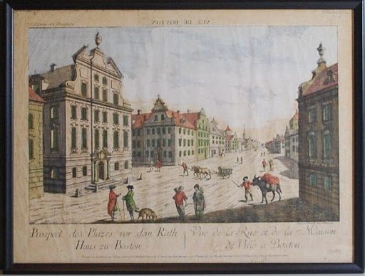 Object of the Month June 2023 - Print, Vue de Boston by Franz Xaver Habermann