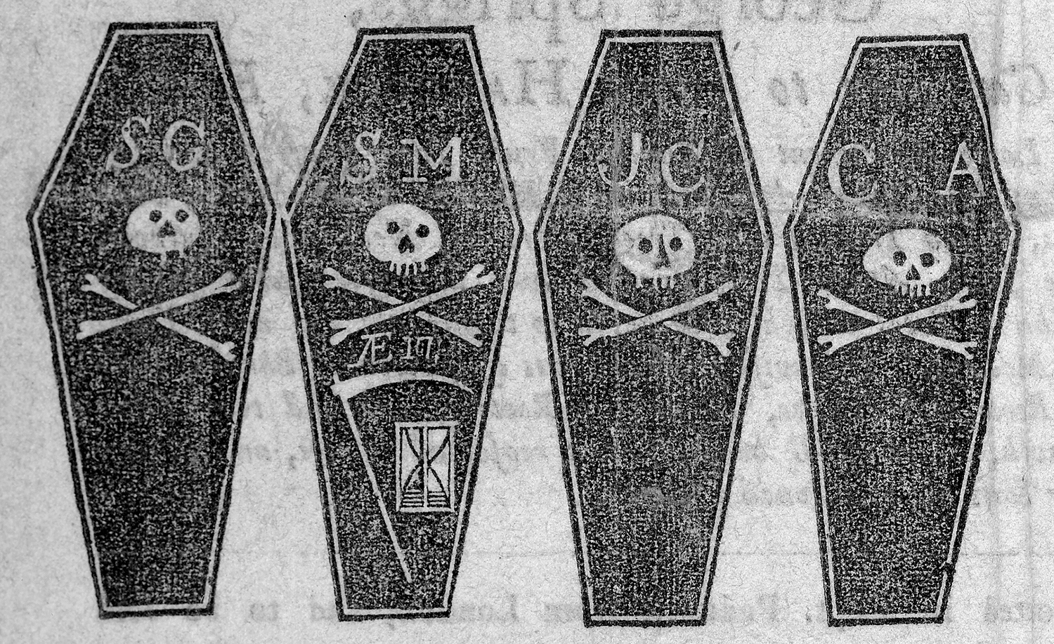 Victims' Coffins from The Boston Gazette
