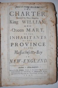 Boston Reconsidered Blog Massachusetts' Hull Mint 1691 Charter of Massachusetts Bay, 1726 Benjamin Eliot