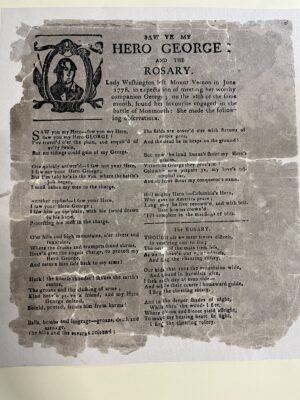 Object of the Month Broadside, “Saw Ye My Hero George” and “The Rosary” Lyrics