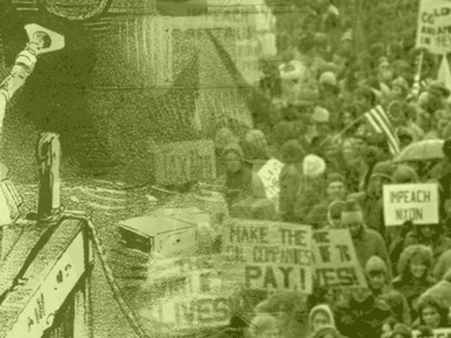Protest & Commemoration at the 1973 Boston Tea Party Anniversary