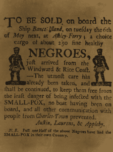 Boston Advertisement for Slaves